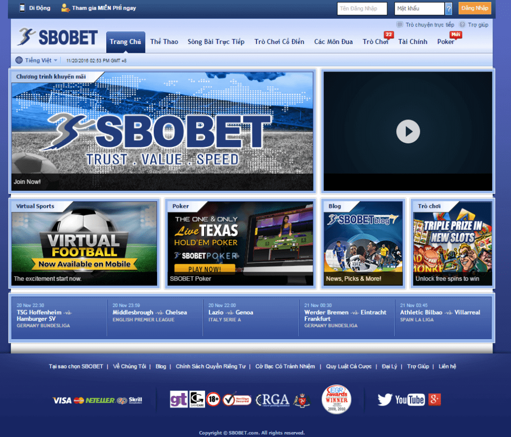 đăng ký tài khoản Sbobet